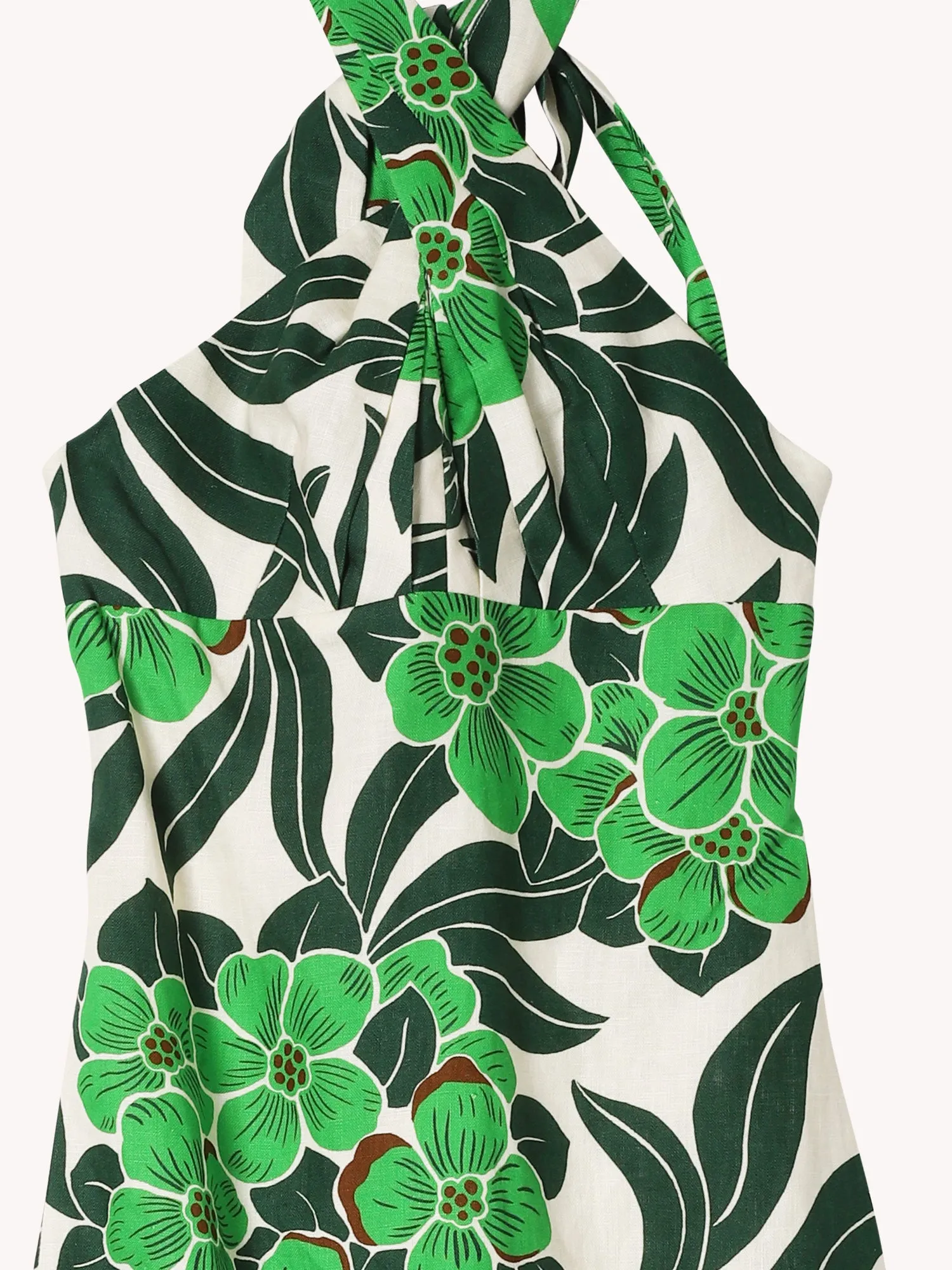 PERLA MIDI DRESS IN PALM BEACH
