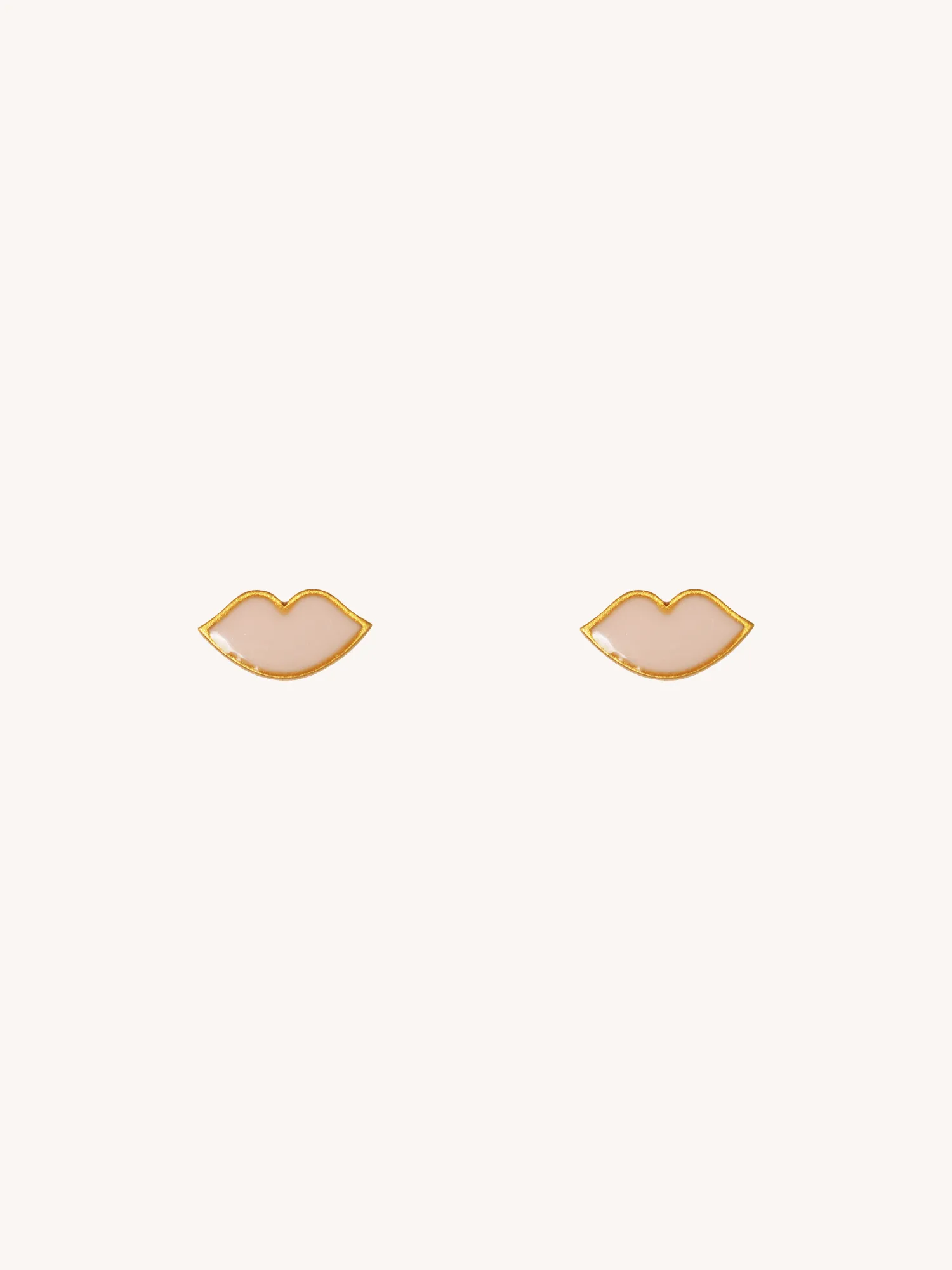 Pink Kiss Enamel Stud Earrings