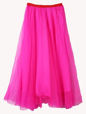 PINK ORGANZA MAXI SKIRT