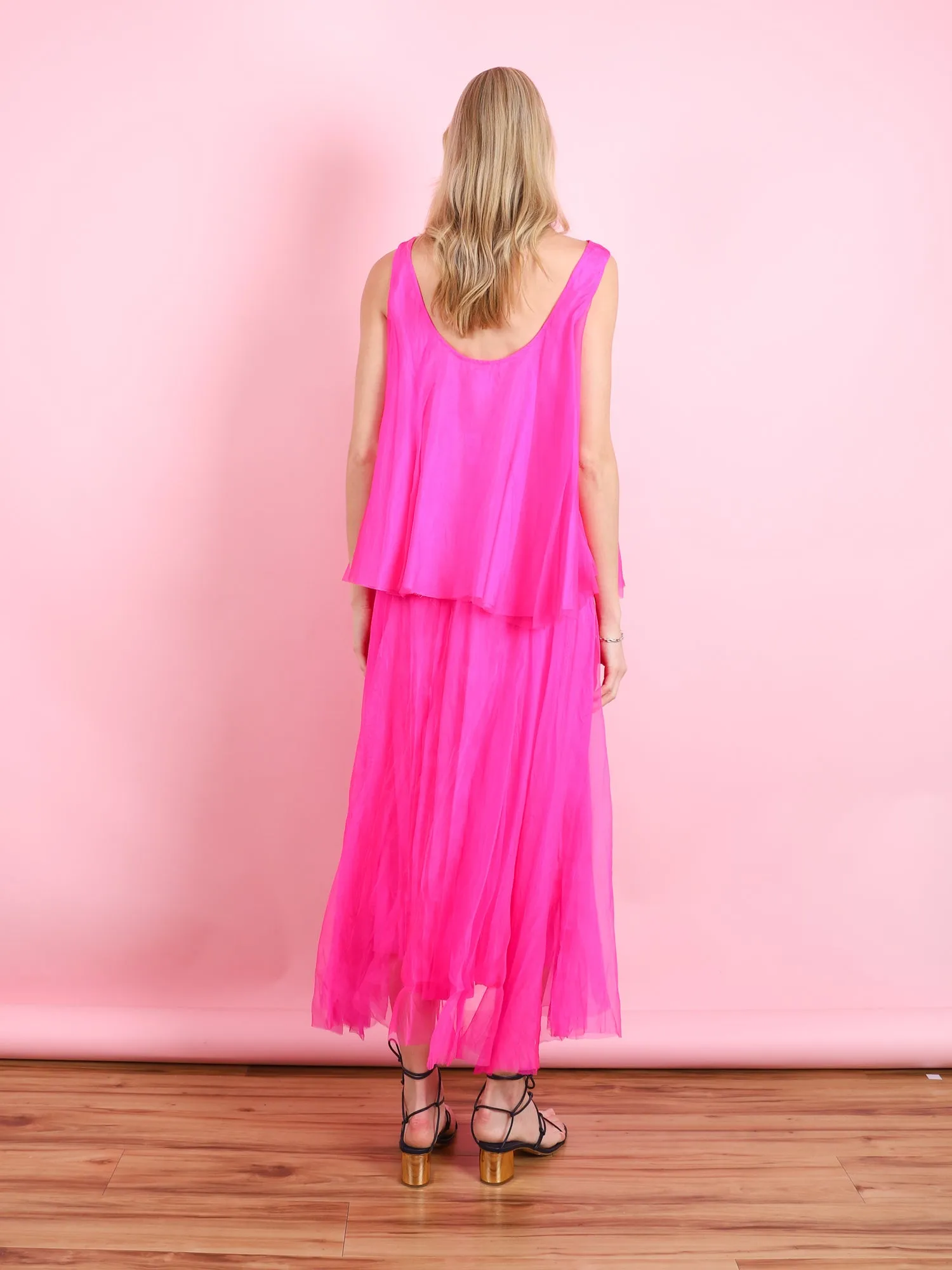 PINK ORGANZA SWING TOP