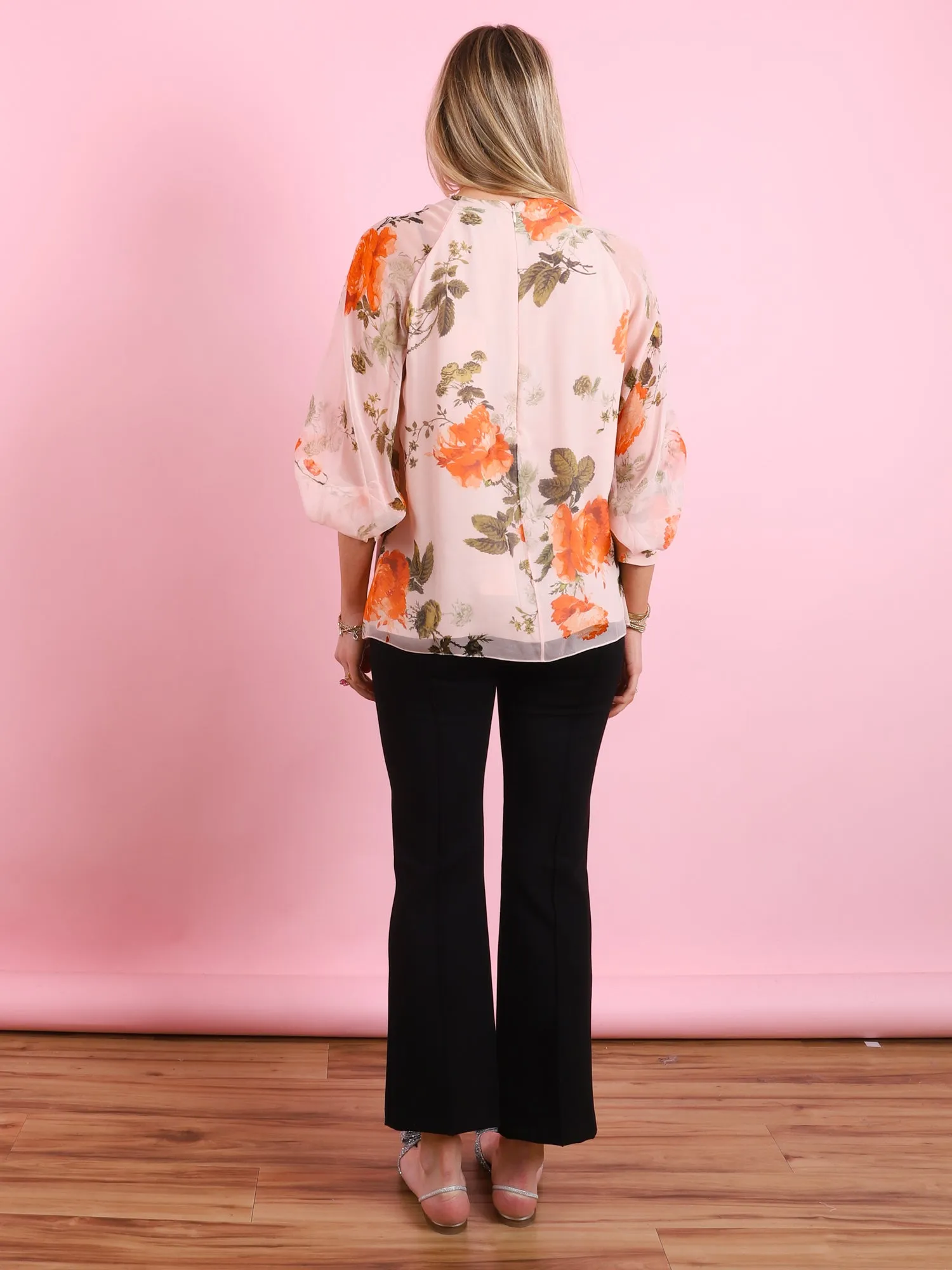 Pintuck Ankle Flare Pant