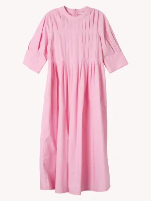 PLEATED SHORT SLEEVE DRESS