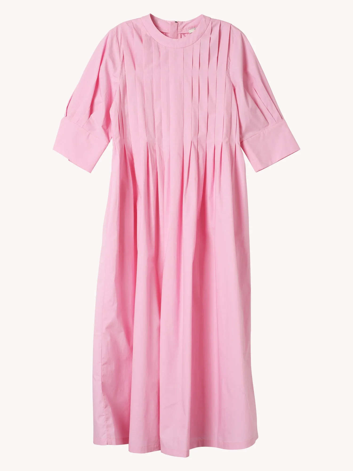 PLEATED SHORT SLEEVE DRESS