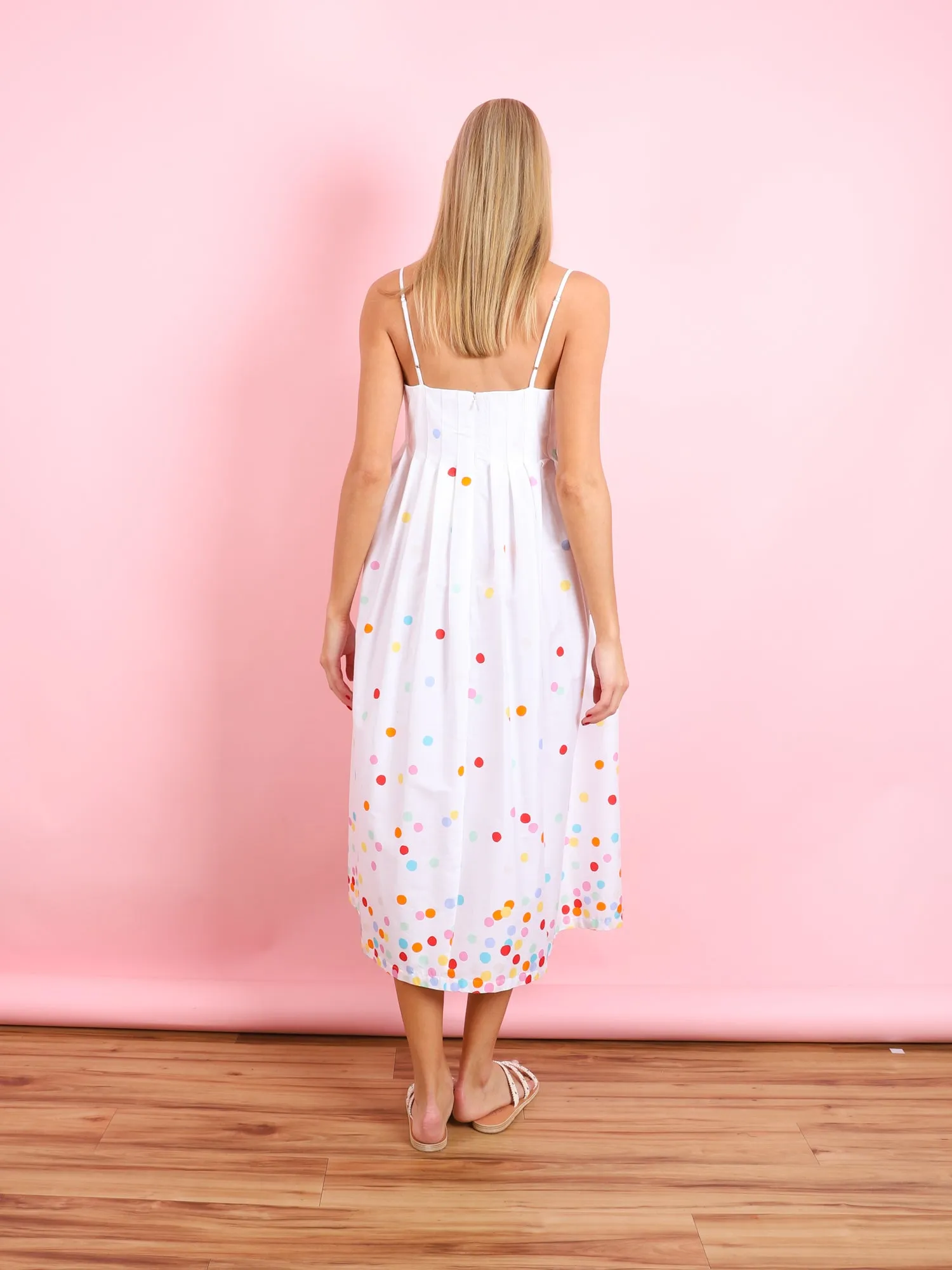 POLKA DOT STRAPPY DRESS