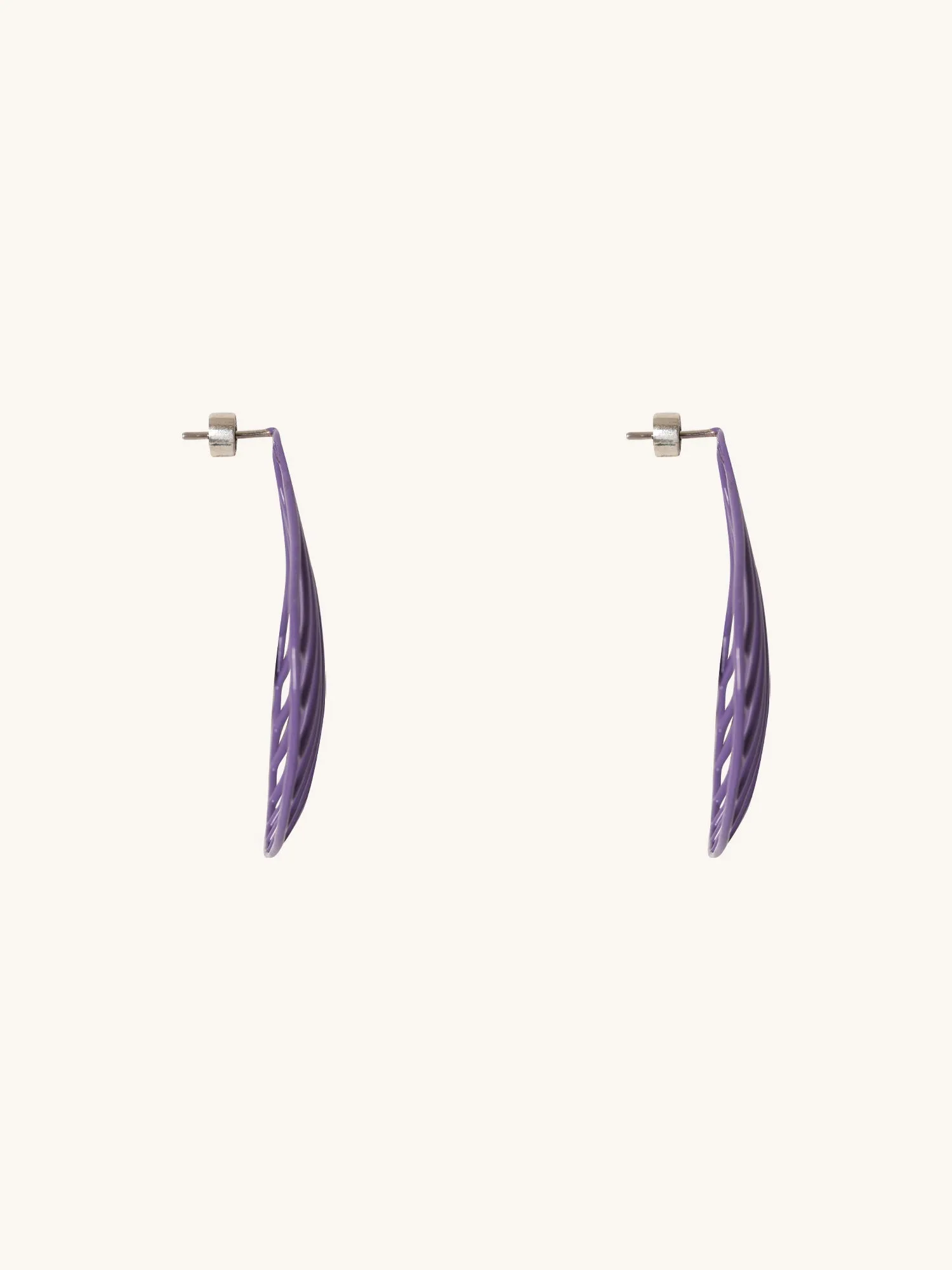 Purple Large Clam Shell Earrings