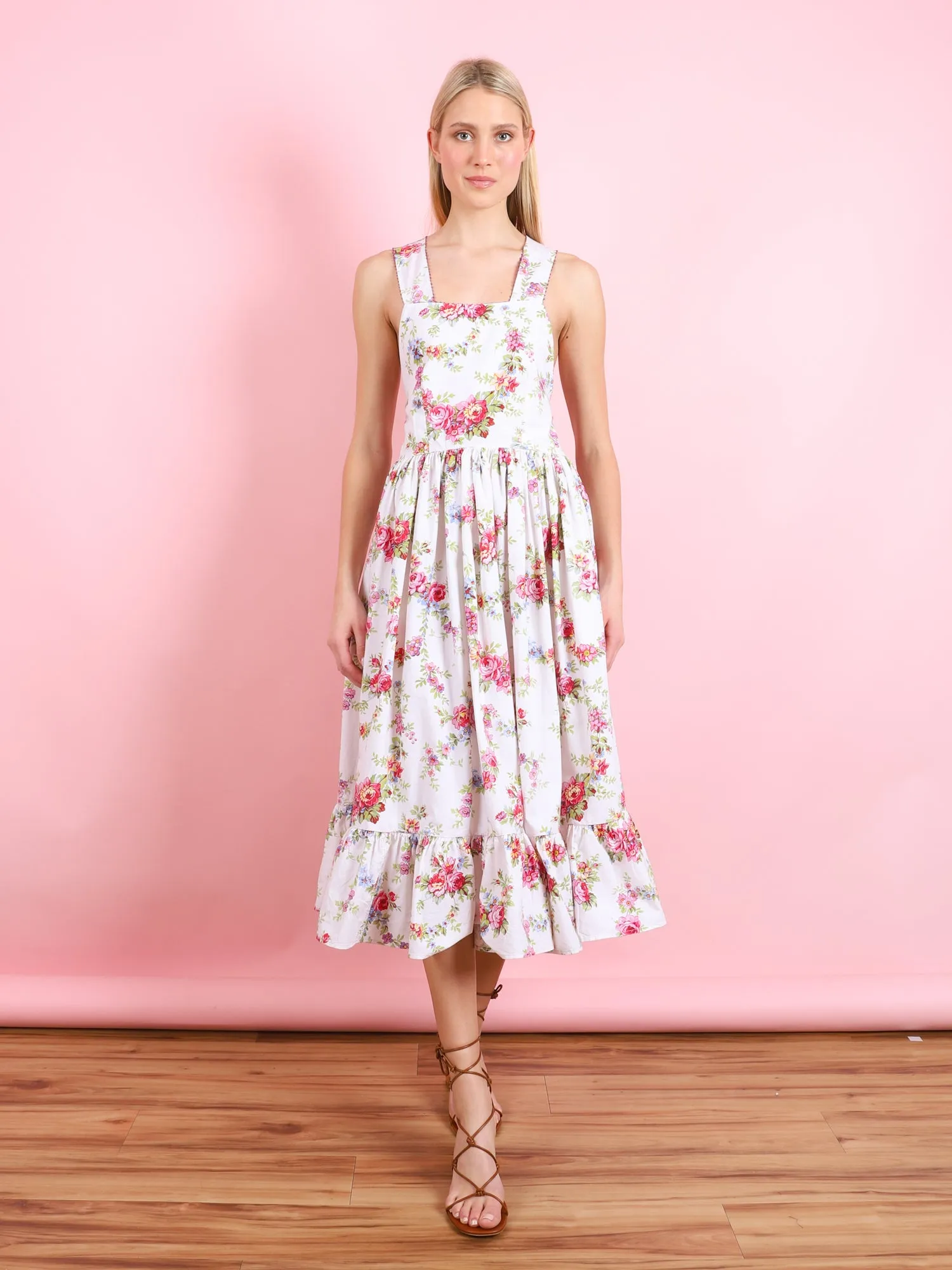 RED FLORAL DRESS