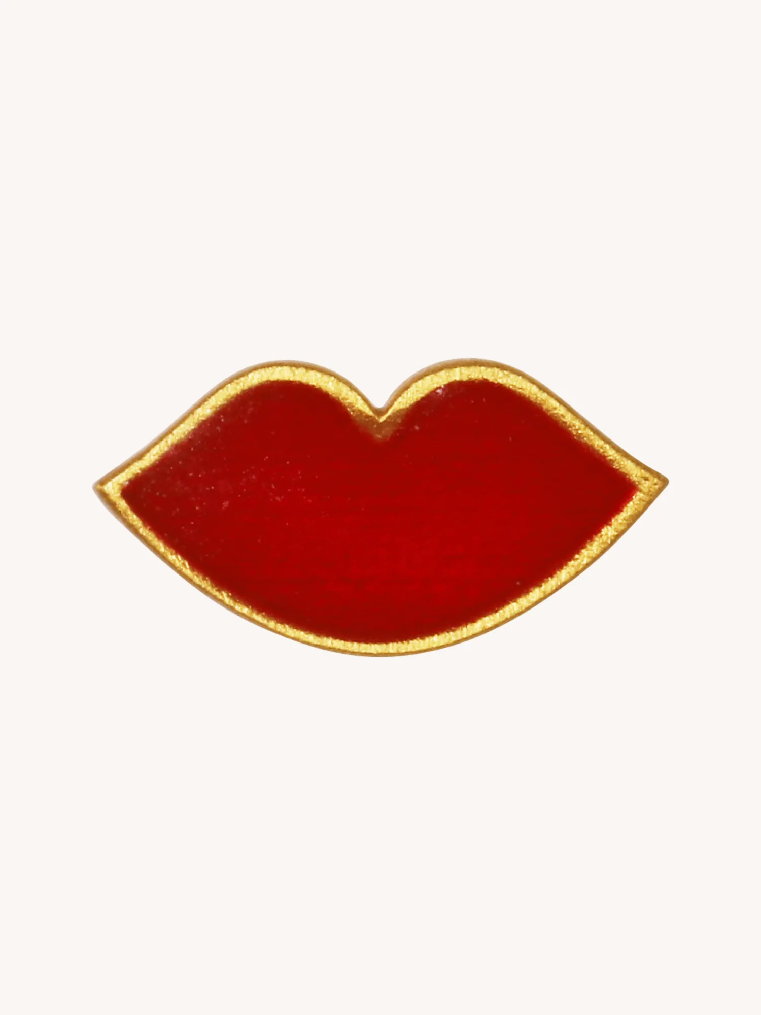Red Kiss Enamel Stud Earrings