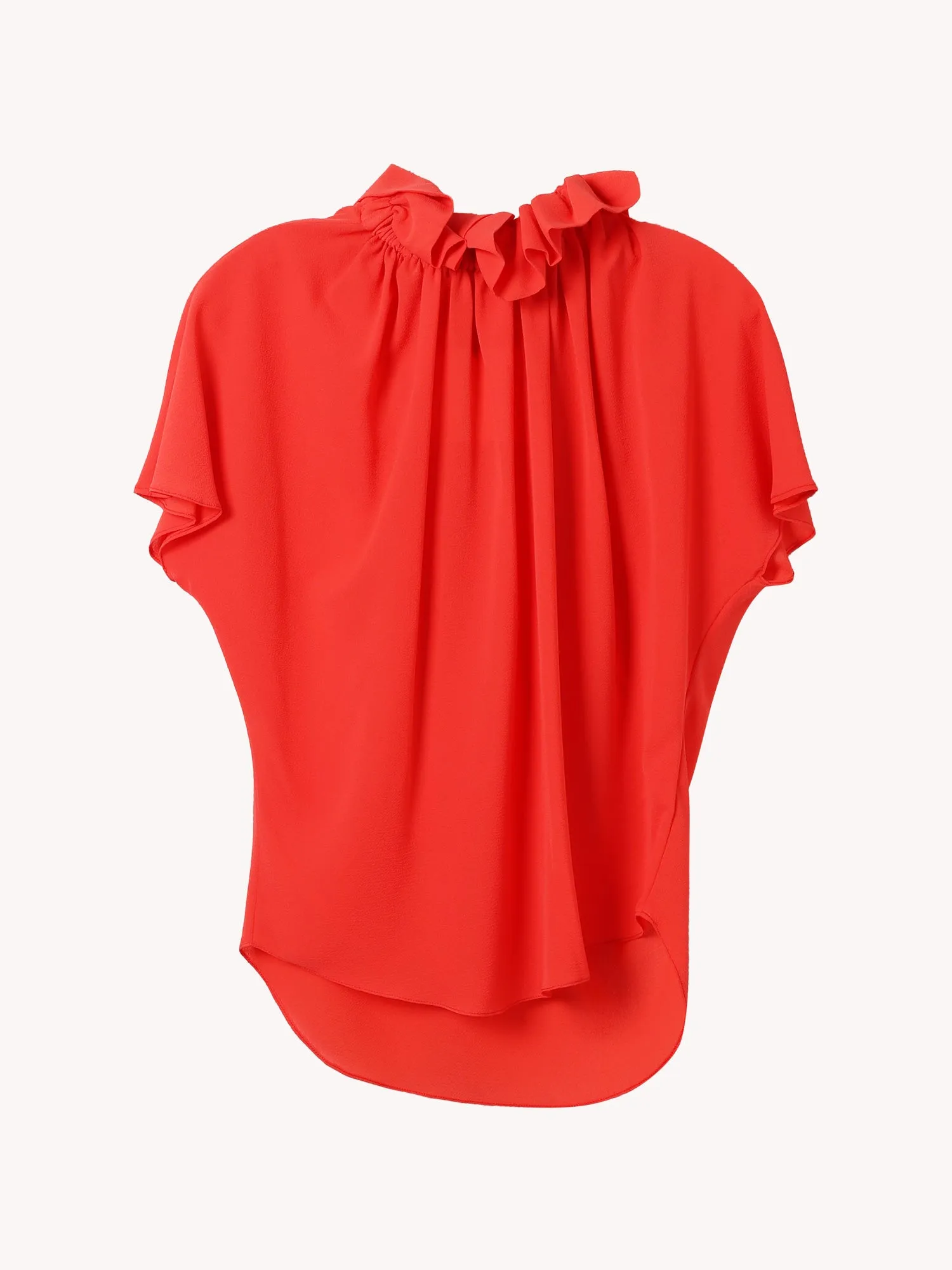 RUFFLED NECK BLOUSE