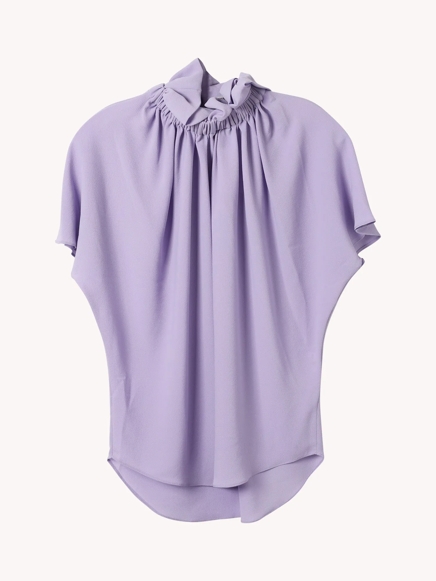 RUFFLED NECK BLOUSE