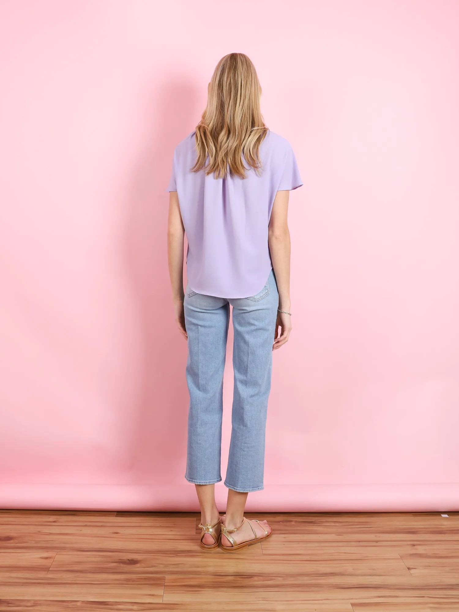 RUFFLED NECK BLOUSE