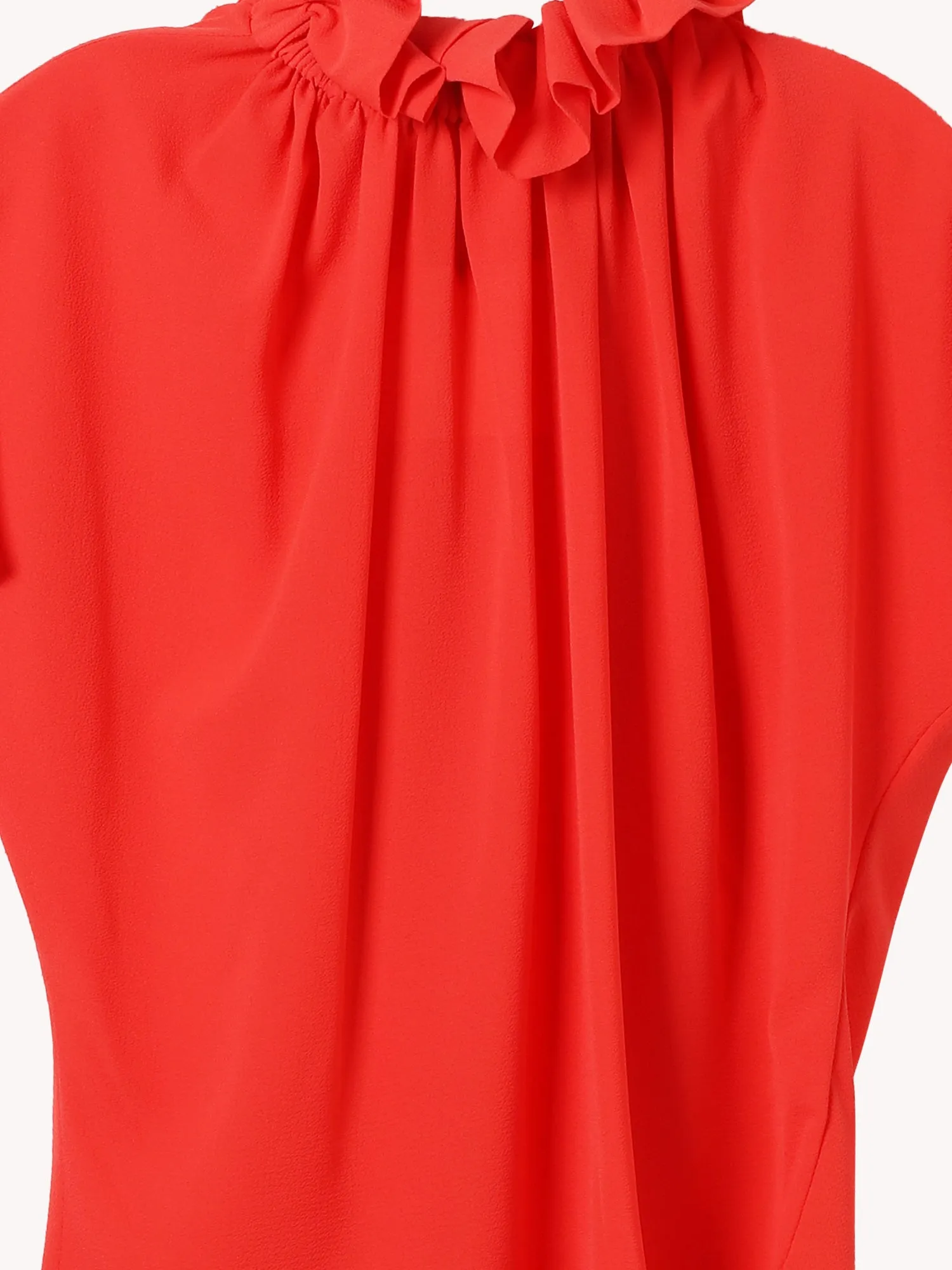 RUFFLED NECK BLOUSE
