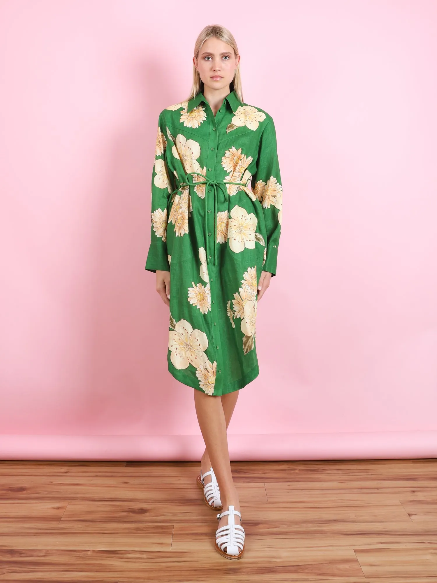 Sage Shirtdress