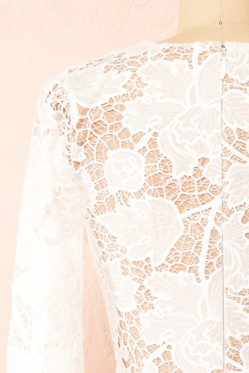 Samantha | White Short Lace Dress