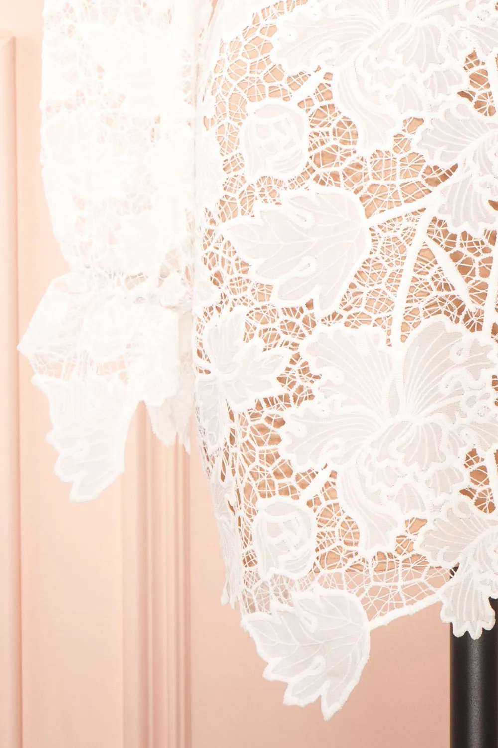 Samantha | White Short Lace Dress