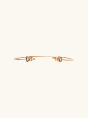 Shark Tooth Garnet Cuff