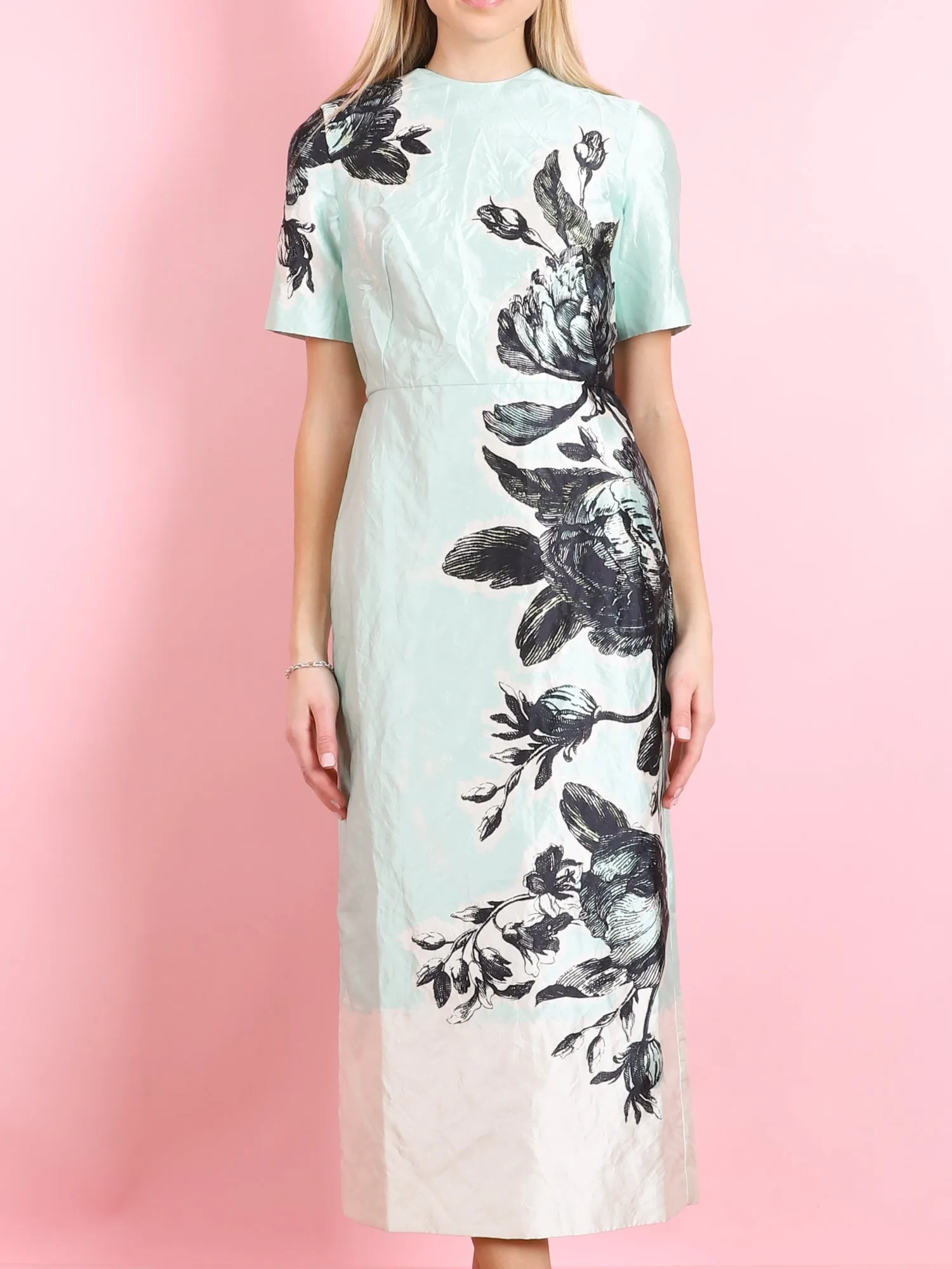 SHORT SLEEVE MIDI DRESS