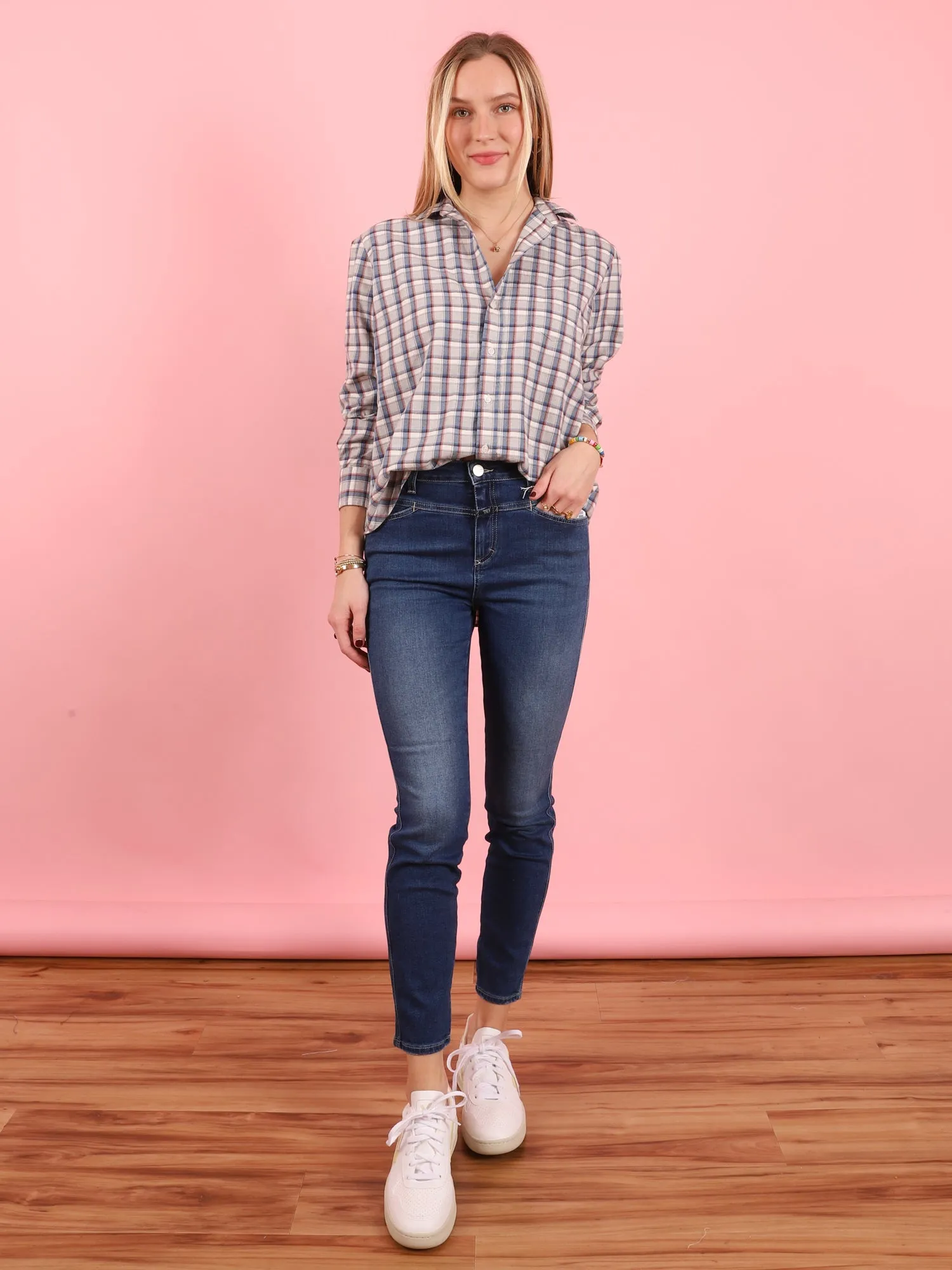 Skinny Pusher Jean in Dark Blue