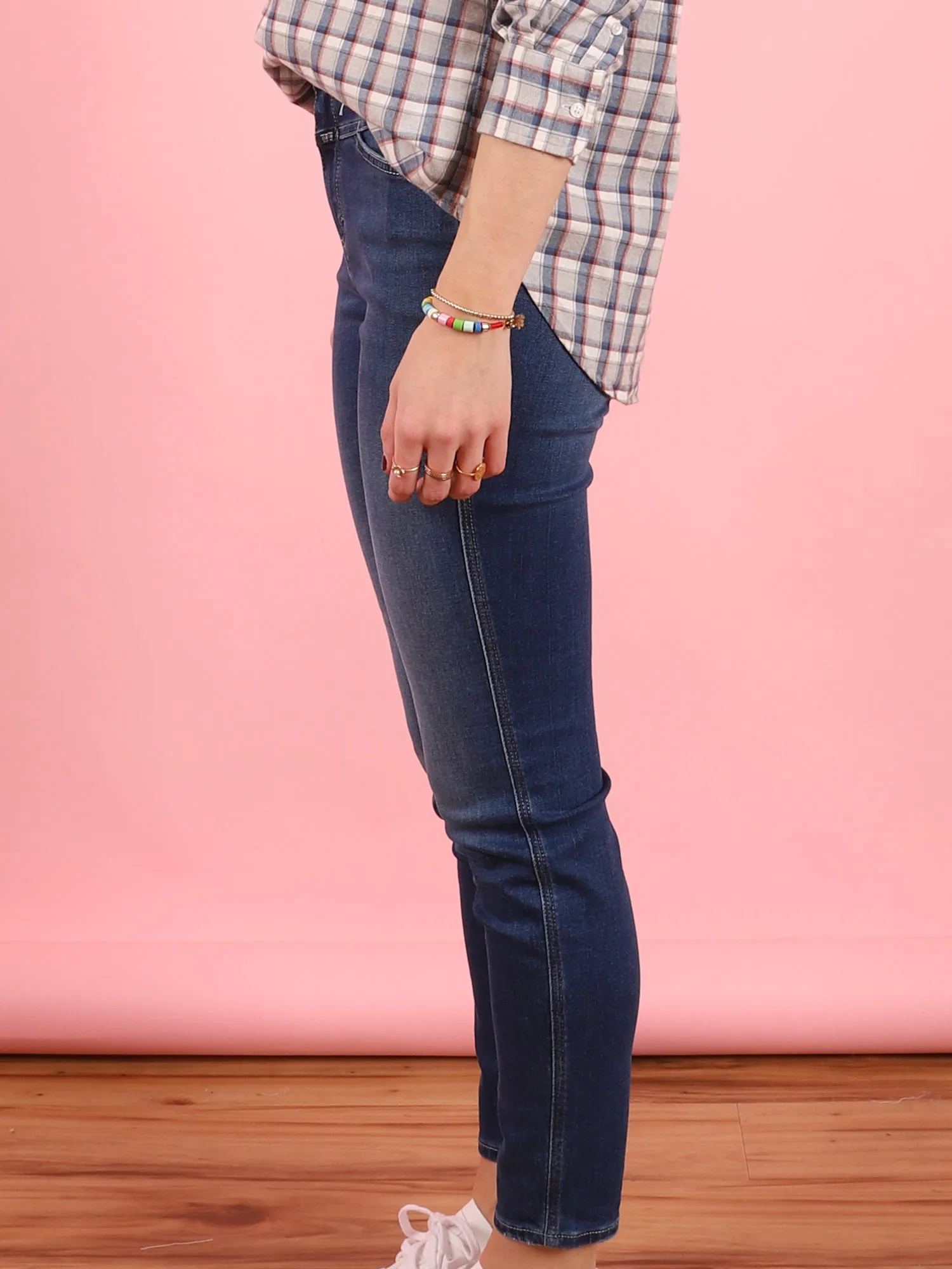 Skinny Pusher Jean in Dark Blue