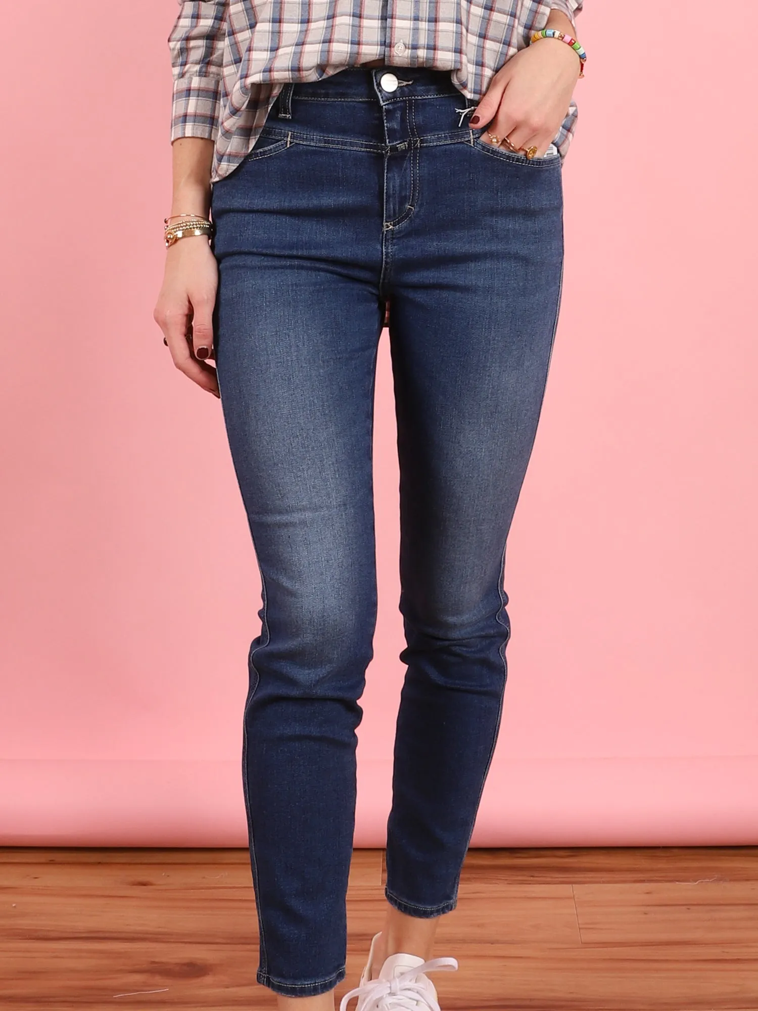 Skinny Pusher Jean in Dark Blue