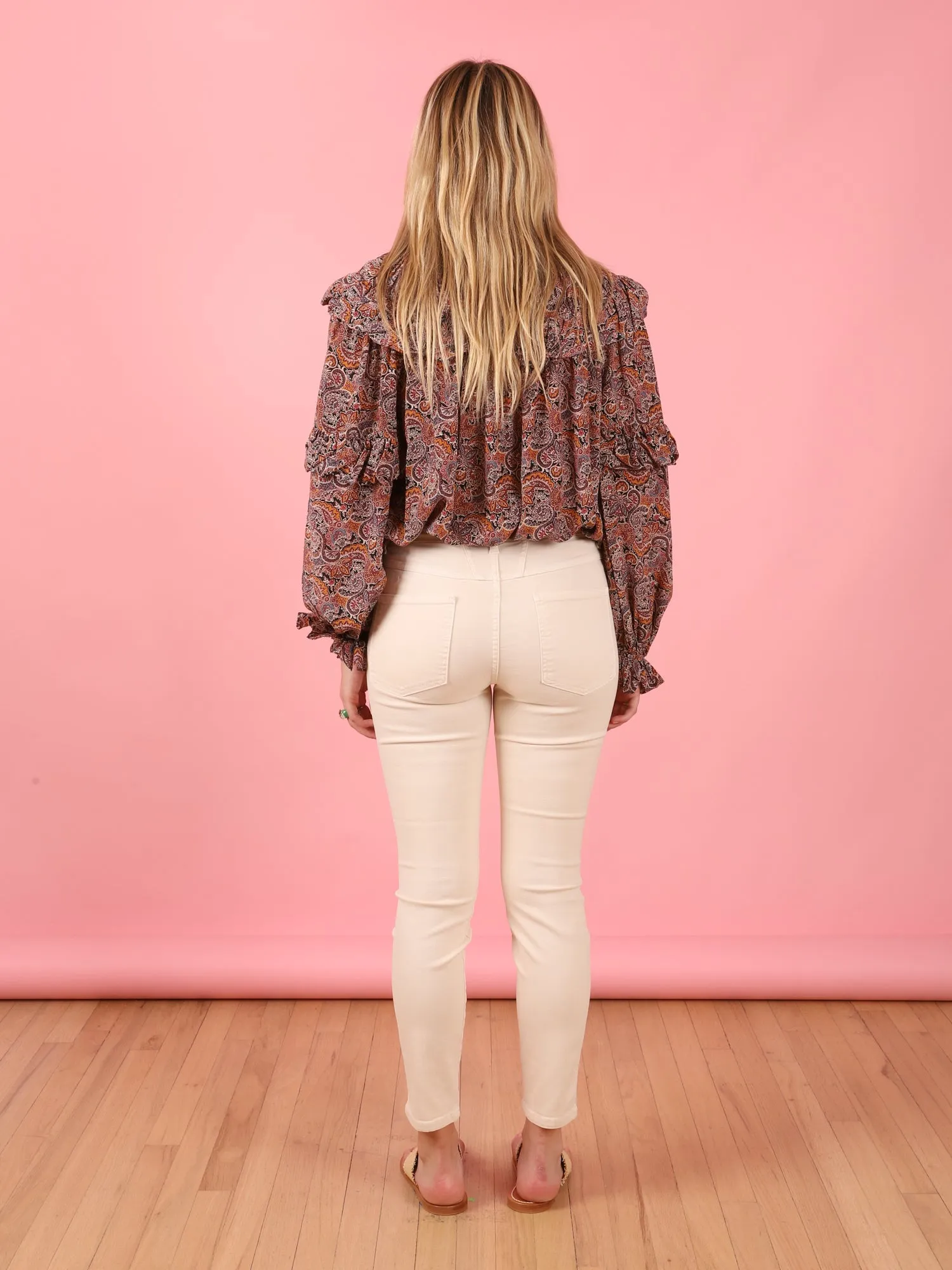 Skinny Pusher Jean in Ivory
