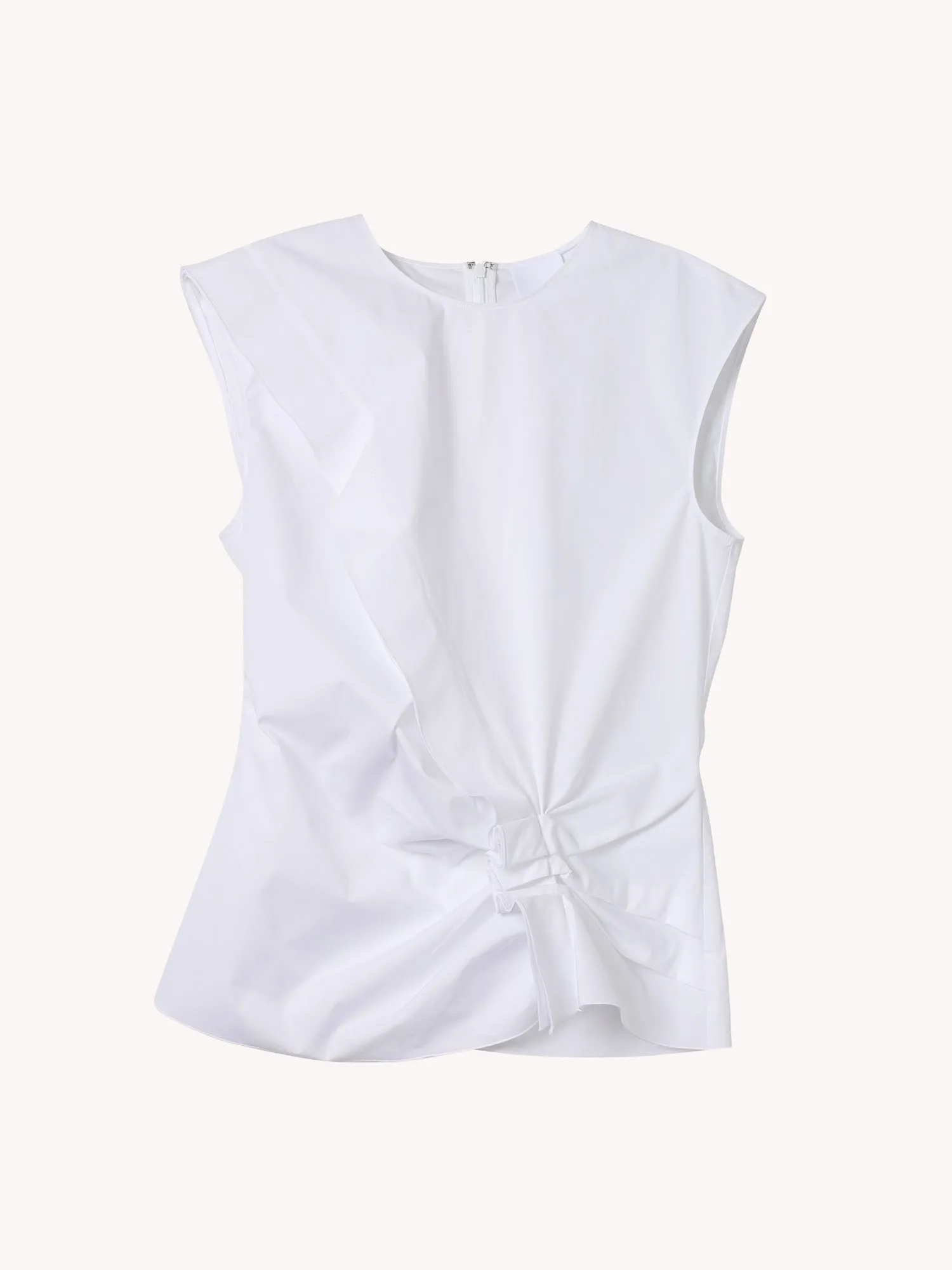 SLEEVELESS FITTED BLOUSE