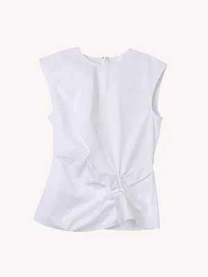 SLEEVELESS FITTED BLOUSE