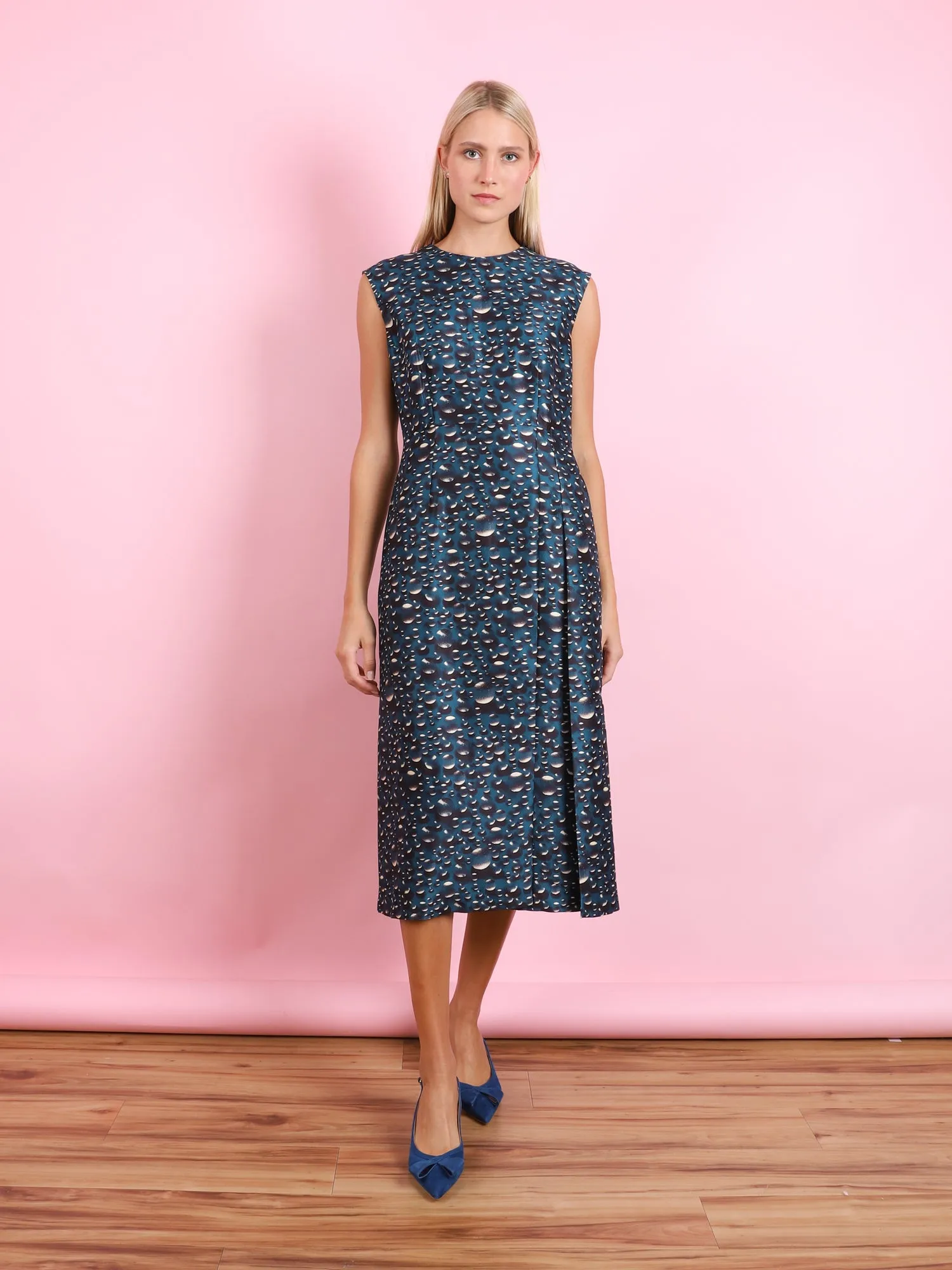 Sleeveless Peacock Dress