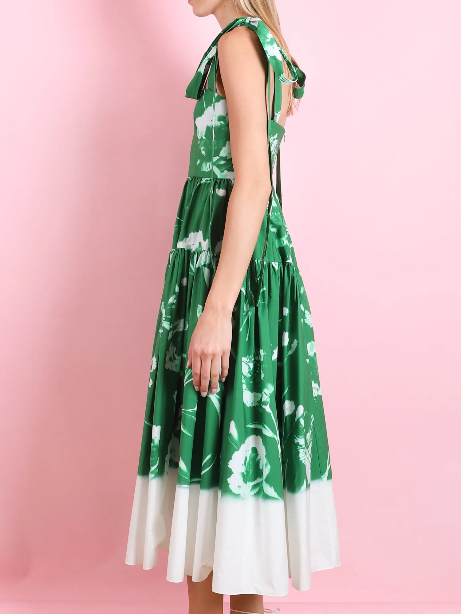STRAPPY FIT AND FLARE MIDI DRESS