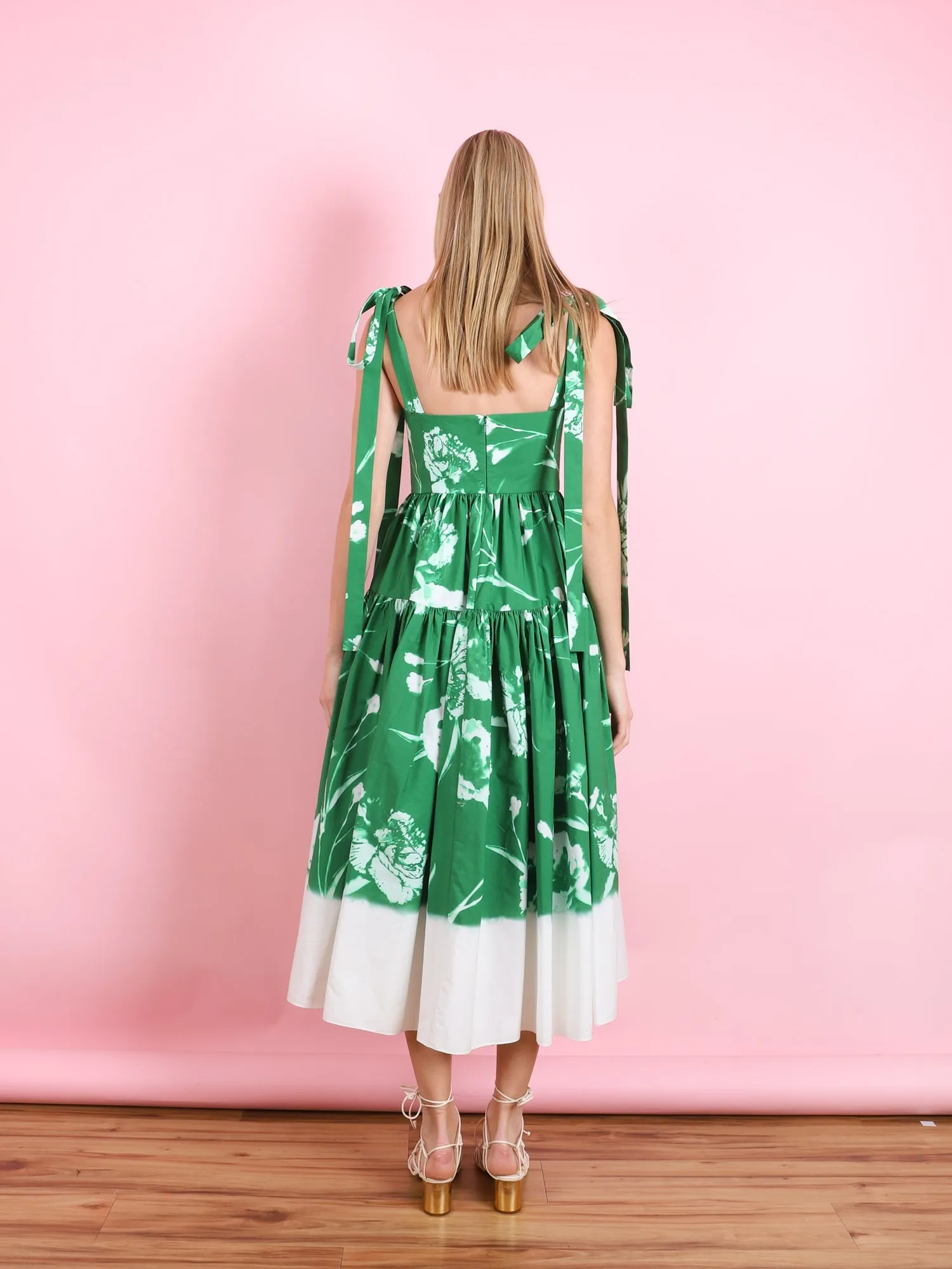 STRAPPY FIT AND FLARE MIDI DRESS