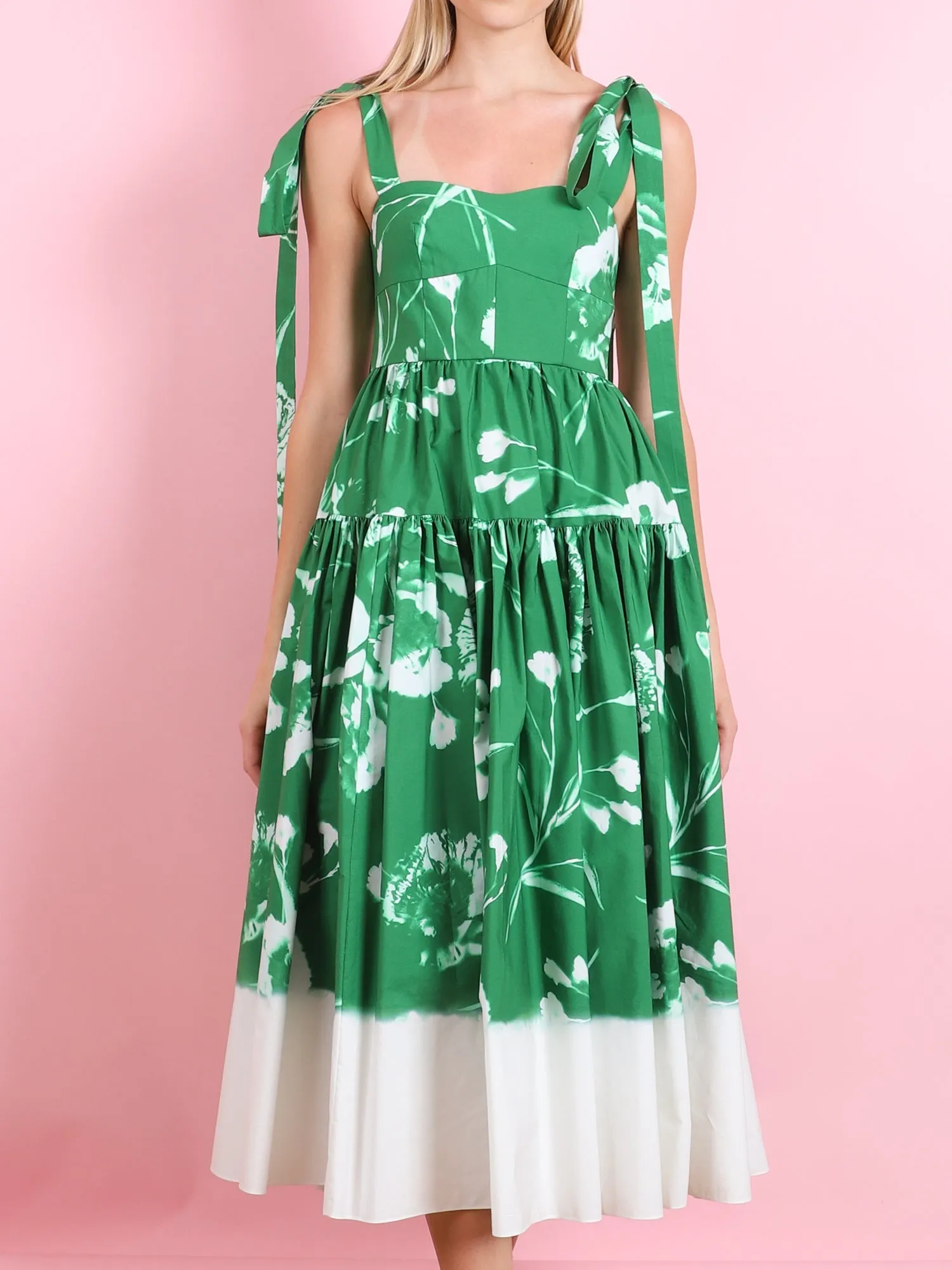 STRAPPY FIT AND FLARE MIDI DRESS