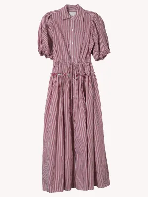 STRIPE DRESS IN RED