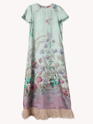 SWING DRESS WITH FEATHERS
