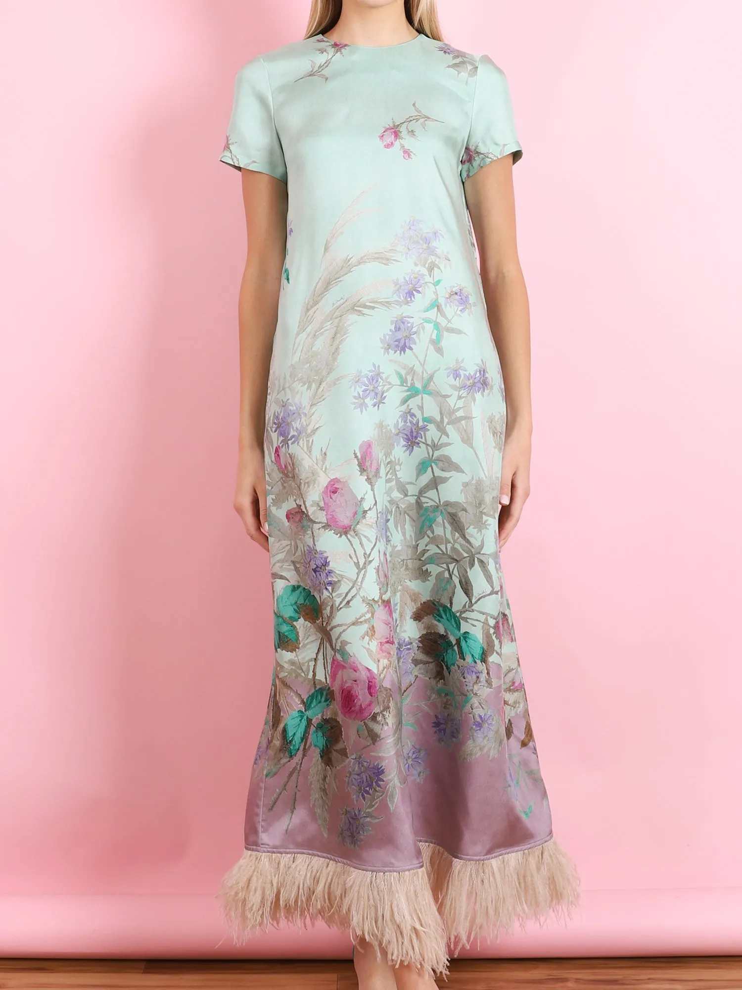 SWING DRESS WITH FEATHERS