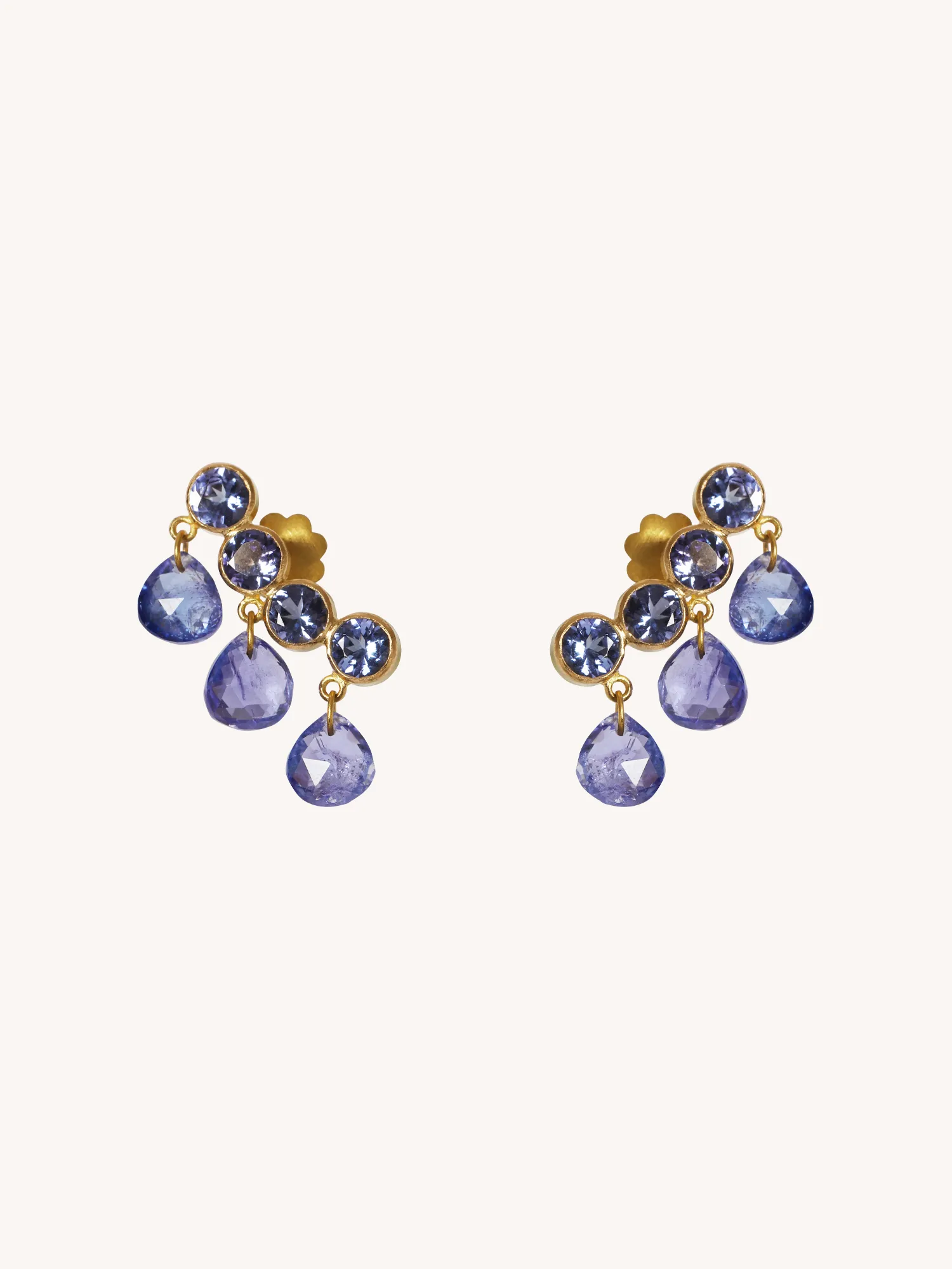 Tanzanite Briolette Pendeloque Earrings