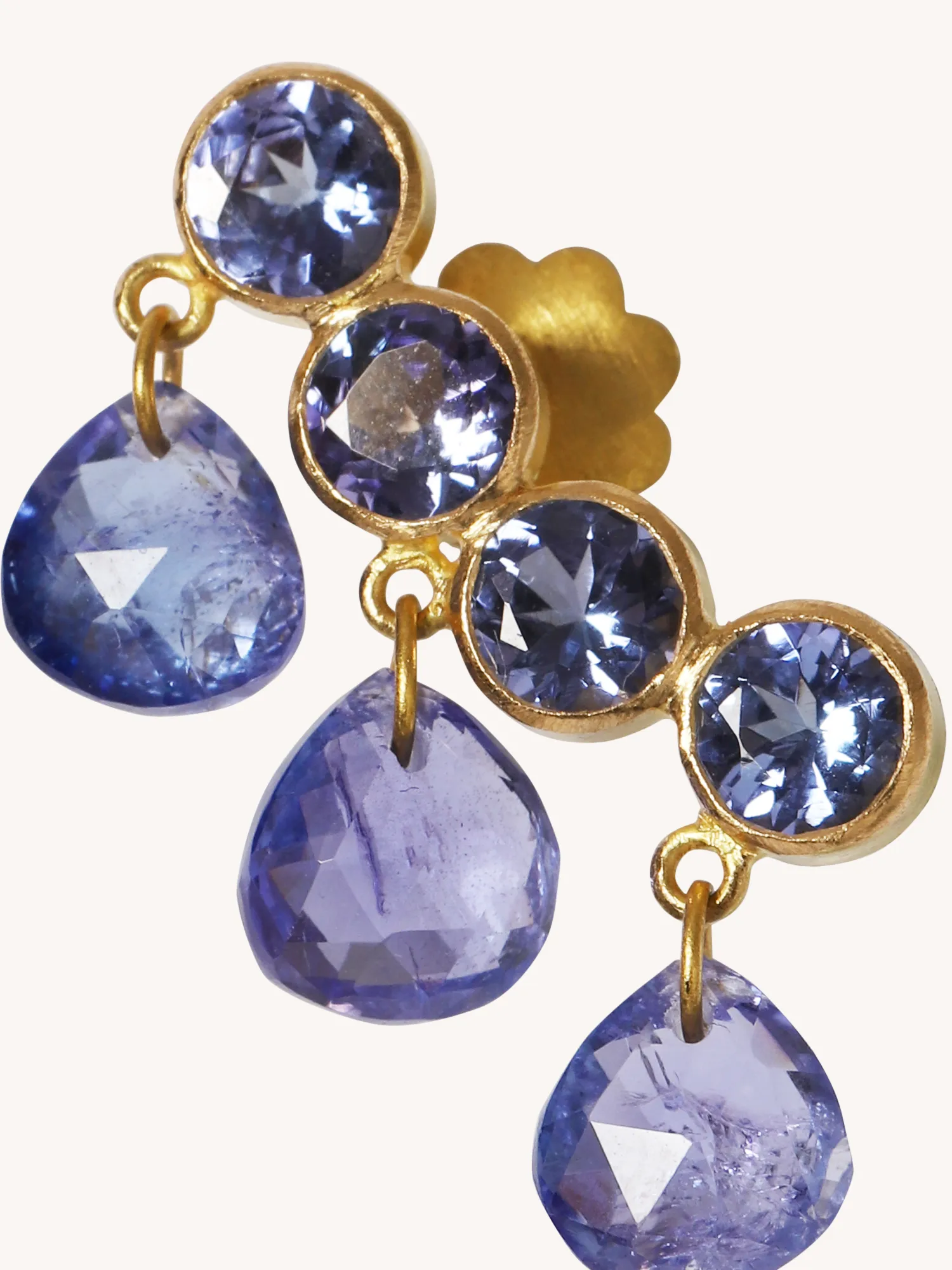 Tanzanite Briolette Pendeloque Earrings