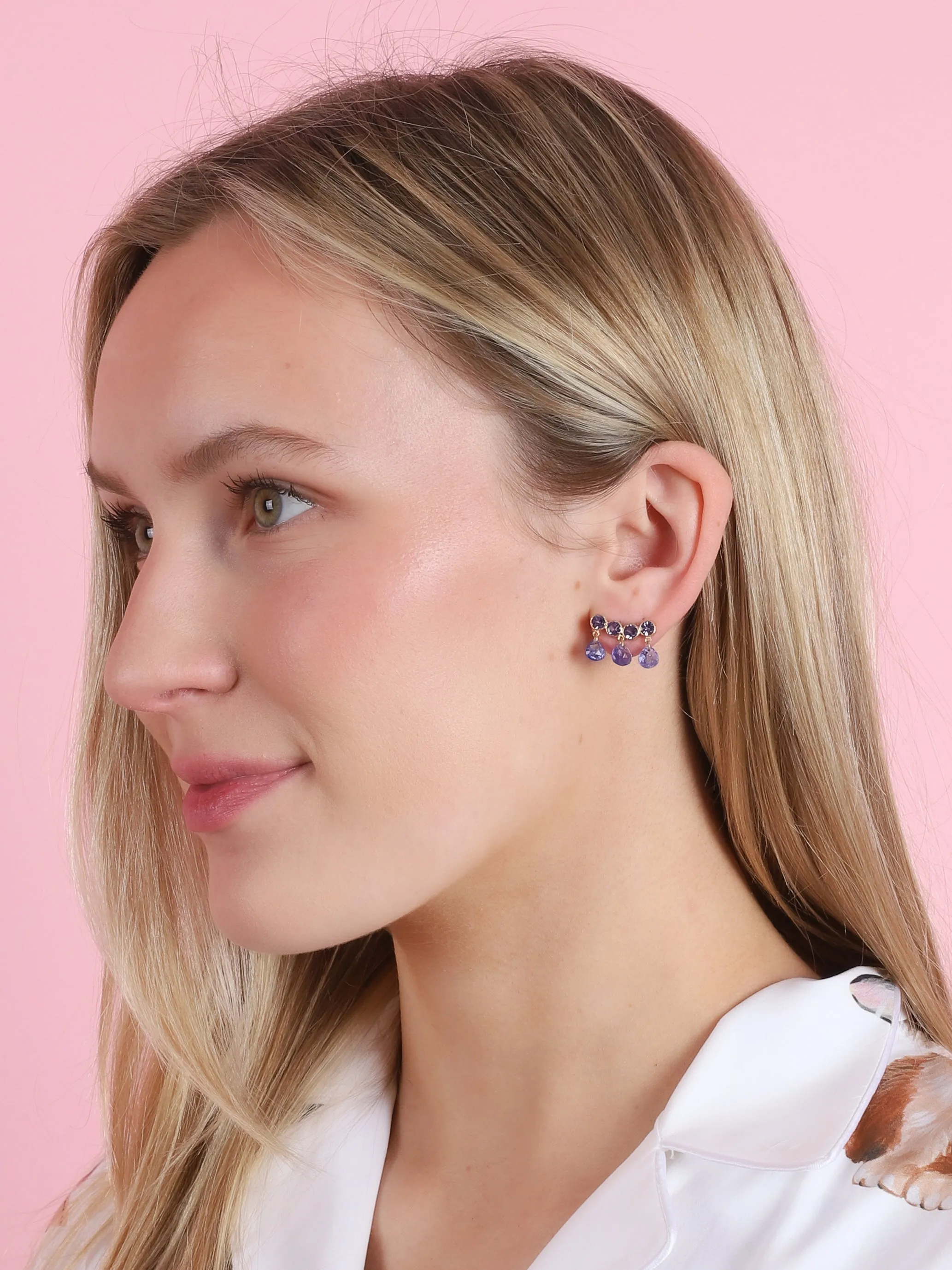 Tanzanite Briolette Pendeloque Earrings