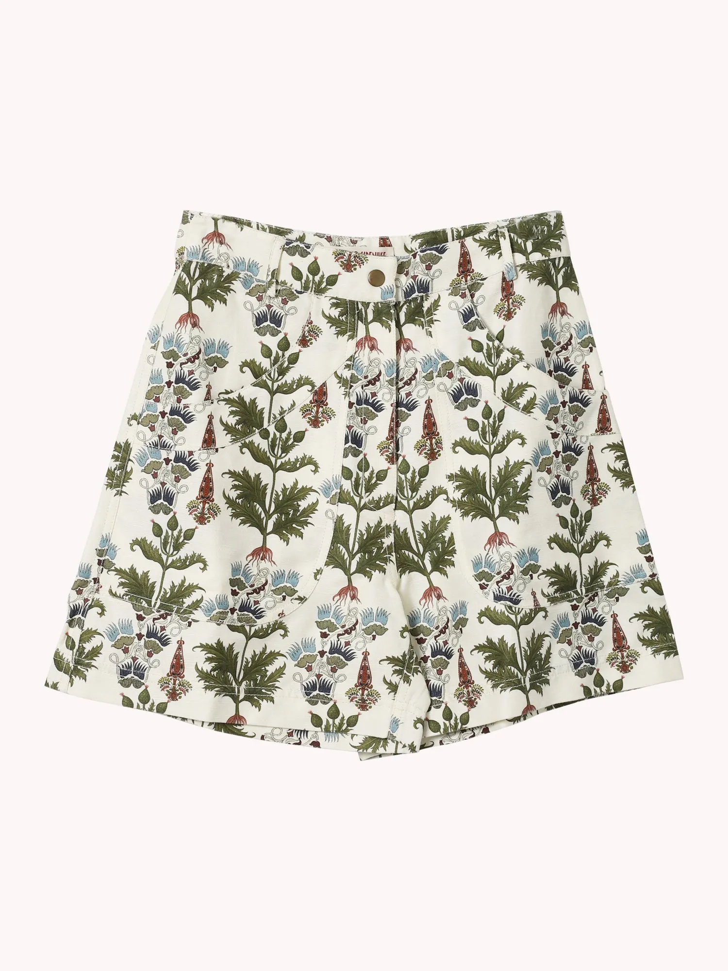 TEIA PERSIAN BOTTANIC COTTON LINEN SKIRT