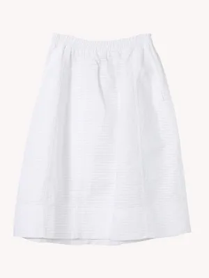 TEXTURED WHITE SKIRT