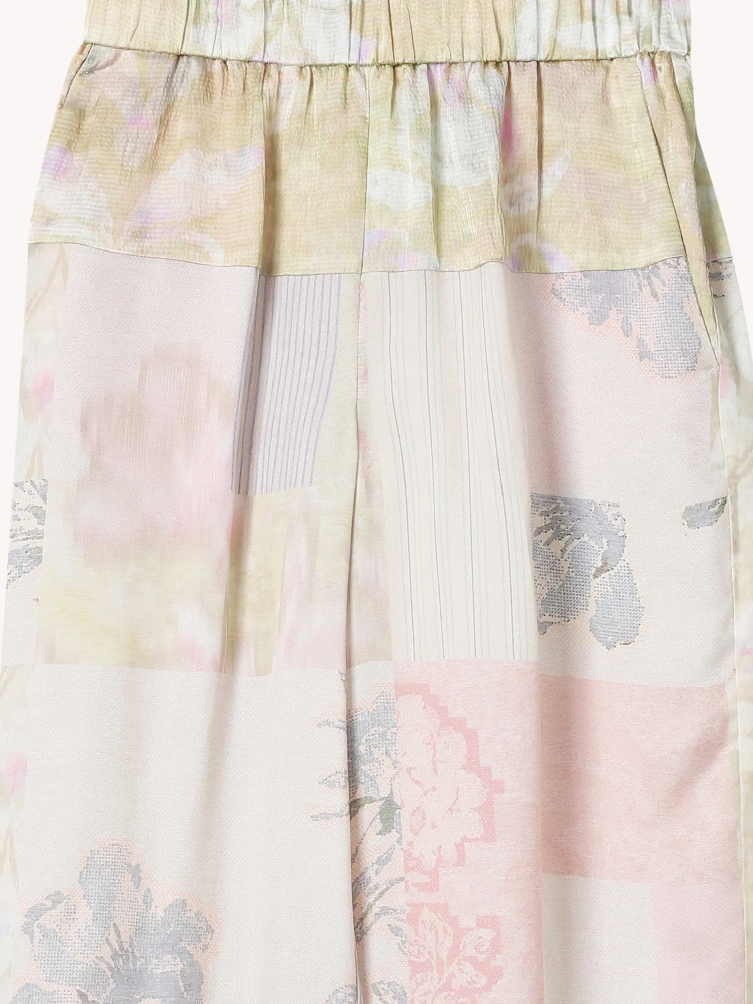 THE SACRED GARDEN PRINT SILK PANTS
