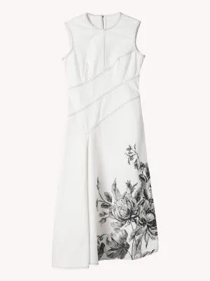 VIOLETTA ETCHING DENIM DRESS