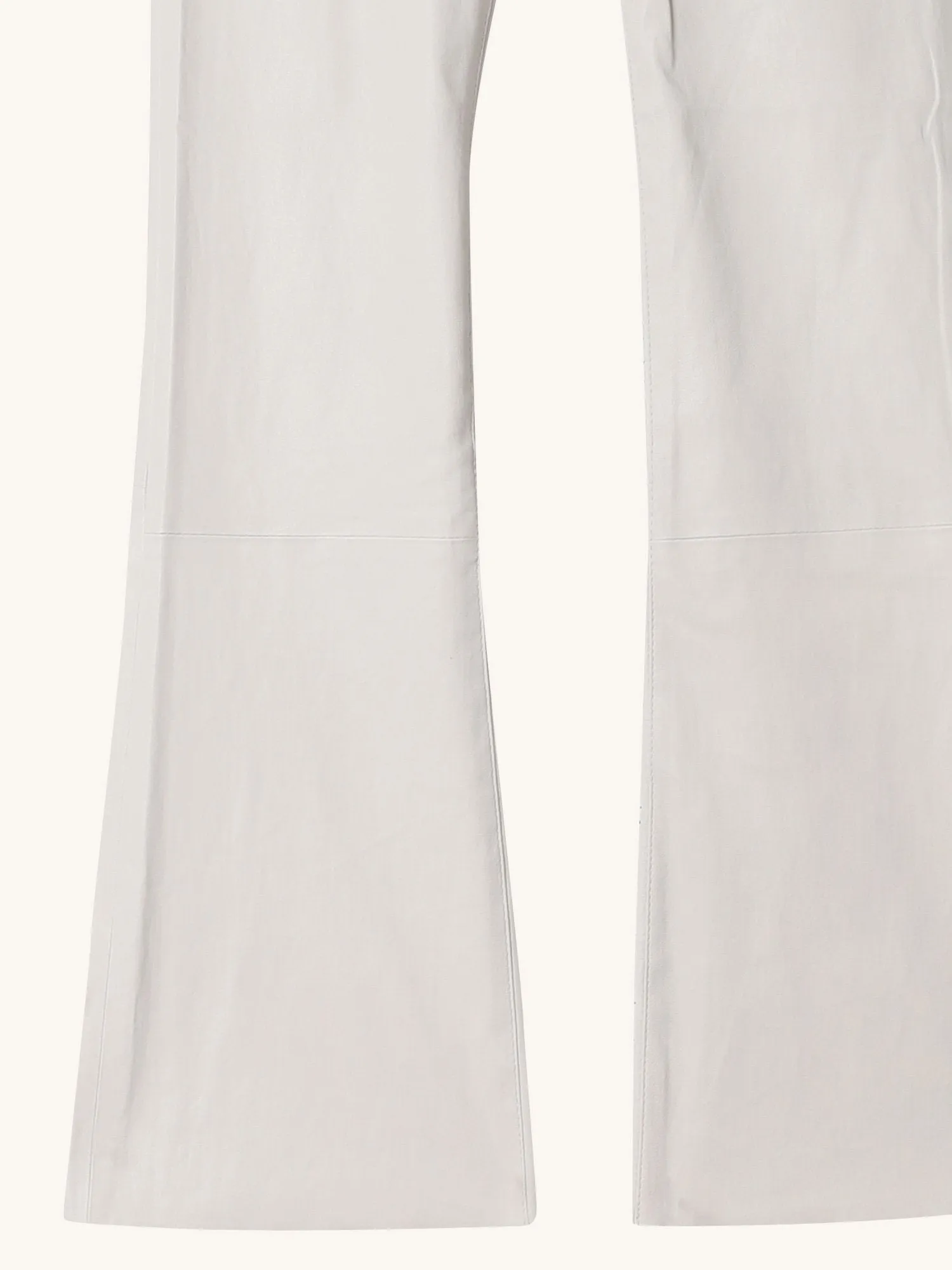 White Crop Flare Legging