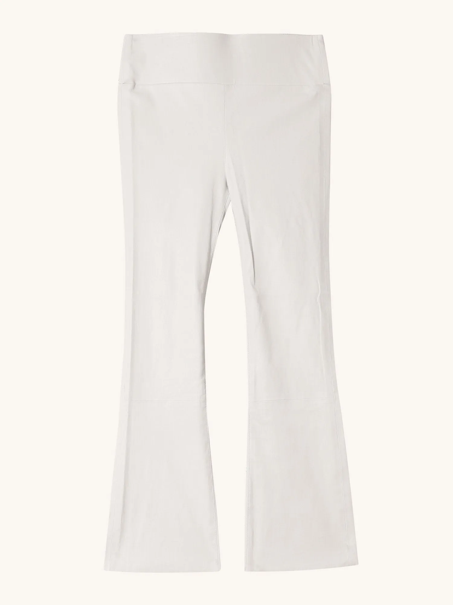 White Crop Flare Legging