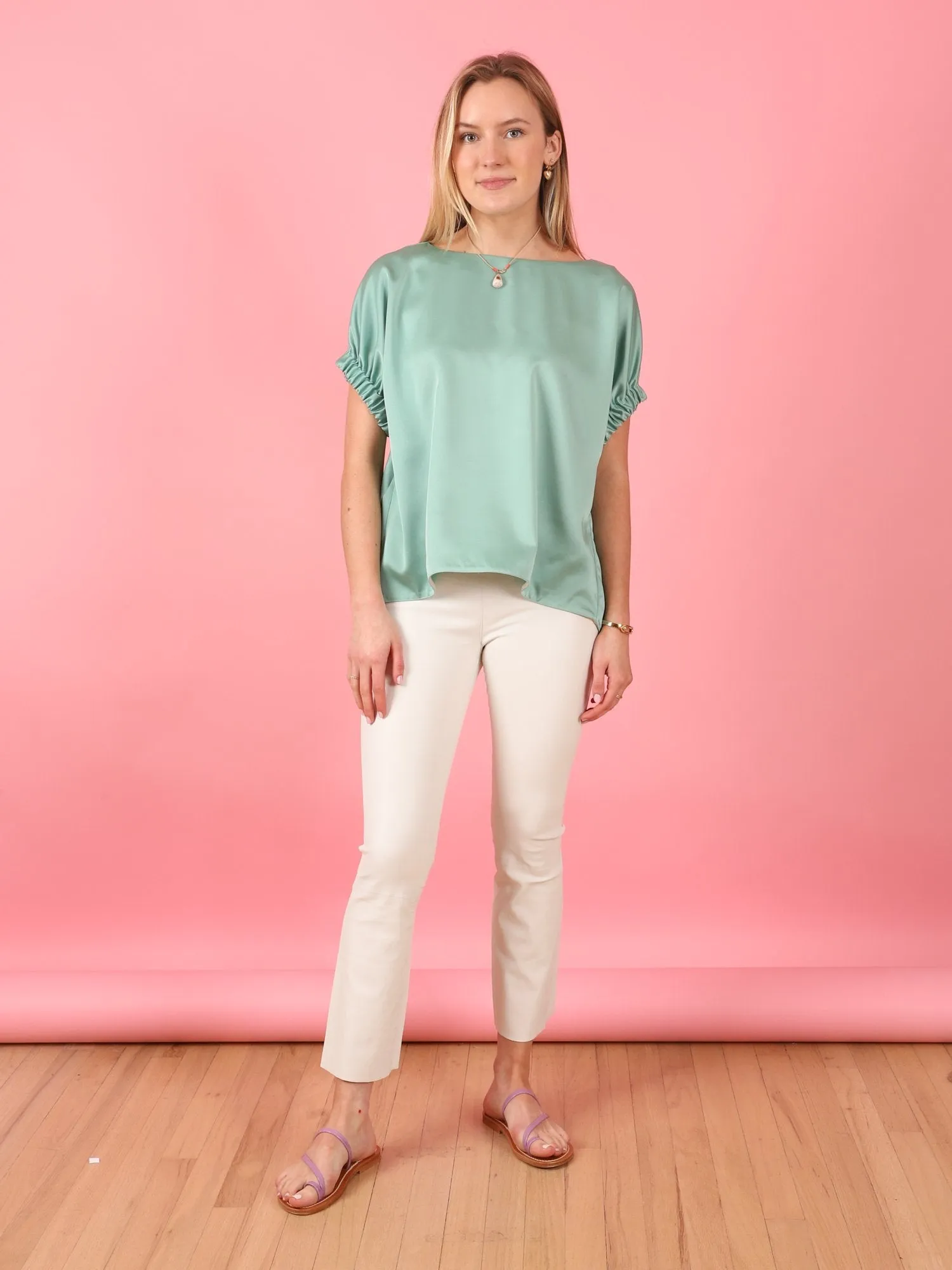 White Crop Flare Legging