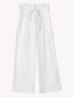 WHITE PAPERBAG PANTS