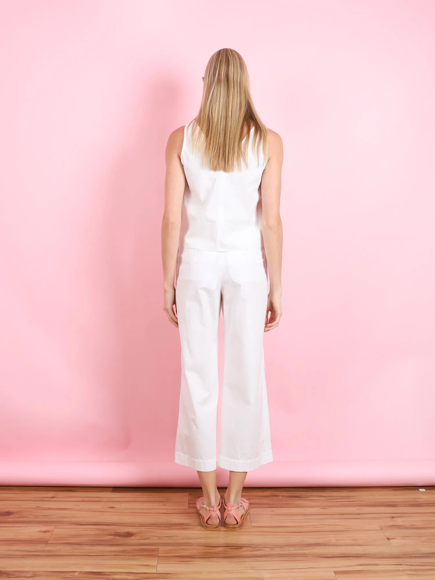 WHITE PAPERBAG PANTS