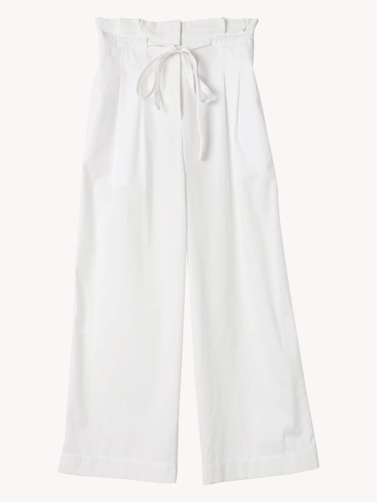 WHITE PAPERBAG PANTS