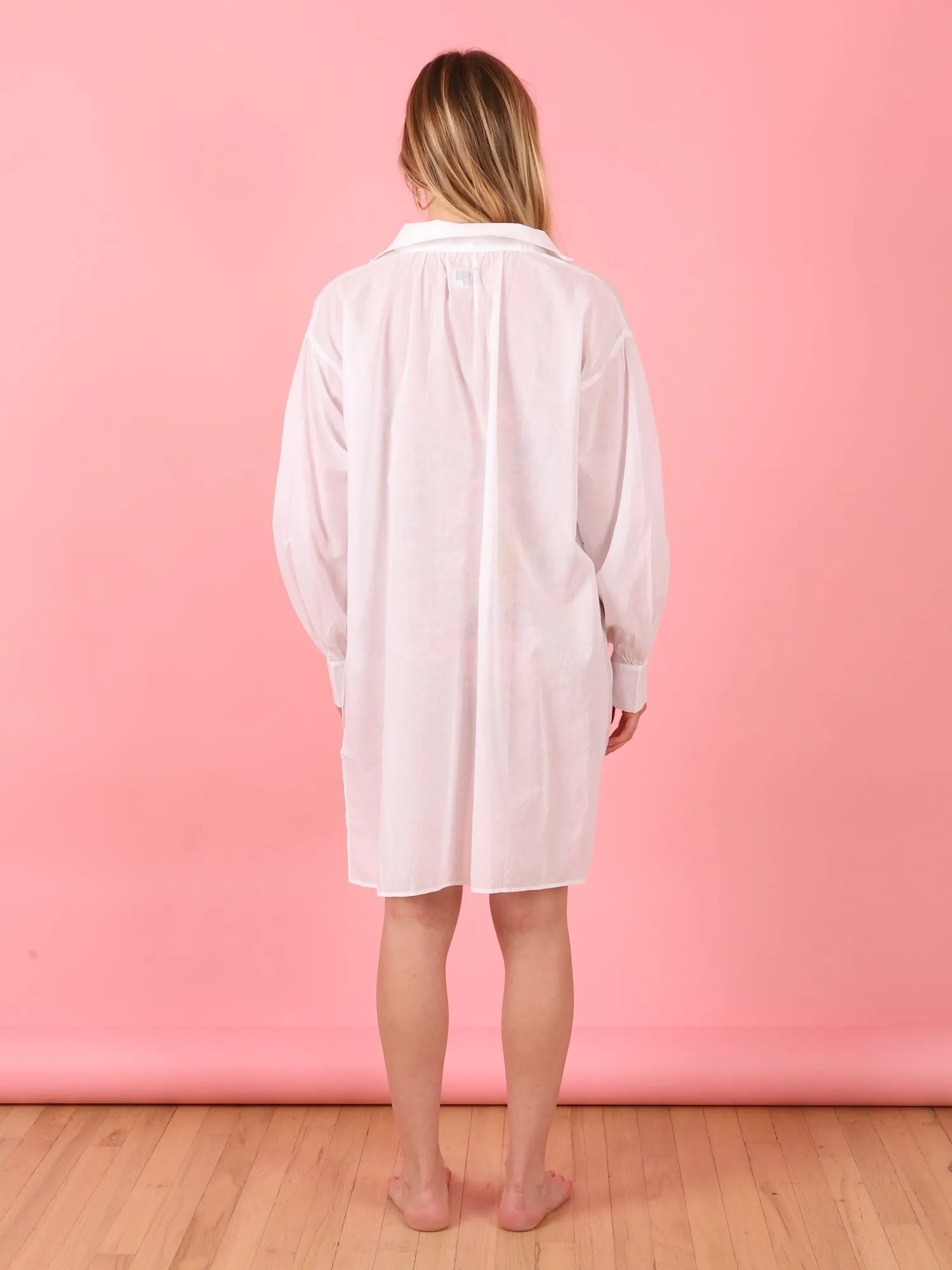 White Sheer Voile Tunic