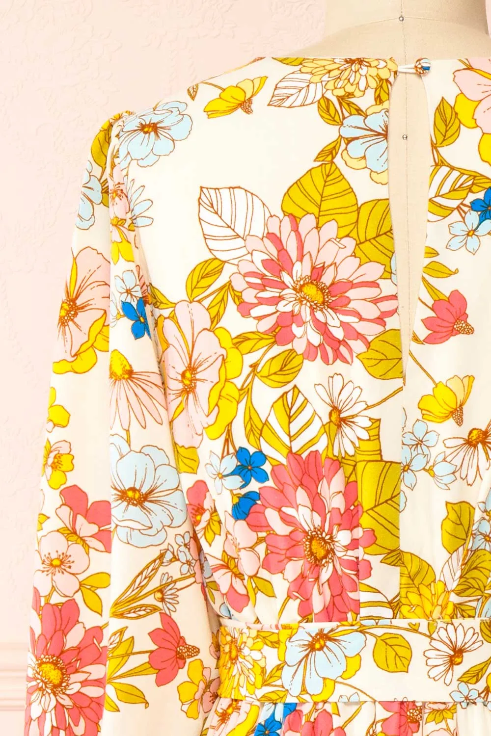 Zaira | Short Floral Dress w/ 3/4 Sleeves